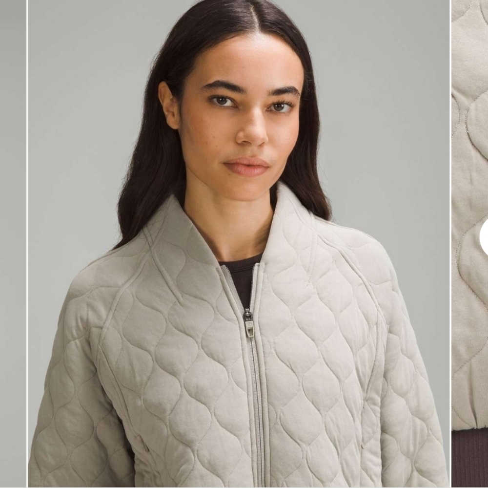 Lululemon Quilted Bomber Jacket Riverstone - Picture 2 of 13